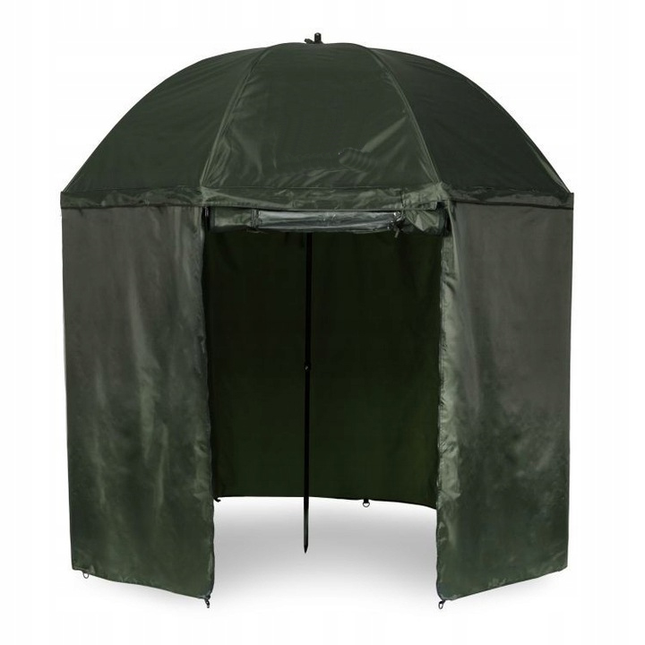 UMBRIRE - Umbrela pescuit 200x220 cm, inchidere completa cu perete detasabil, reglabil, otel si Oxford impermeabil, verde