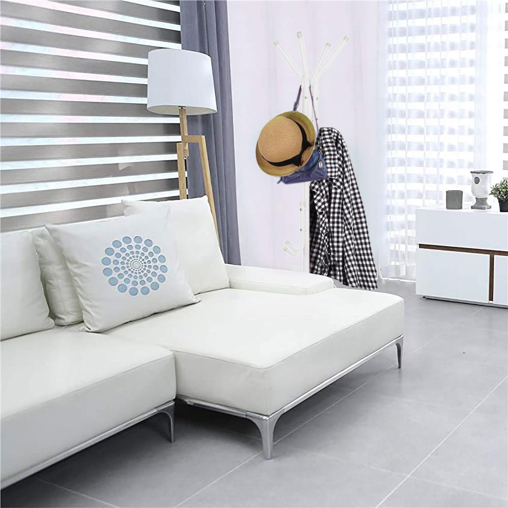 Cuier tip pom metalic Sersimo, 12 agatatoare, 177cm, alb [9]