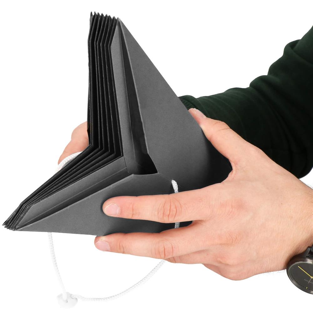 Stea decorativa 3D din hartie, cu 9 colturi, 60cm, argintie [9]