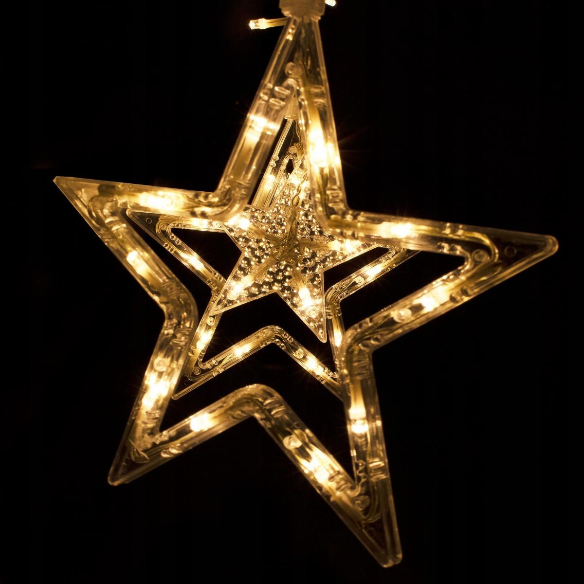 (DL) Instalatie lumina tip perdea cu 92 LED-uri, 2m, pentru interior/exterior, stelute iluminare alba [4]