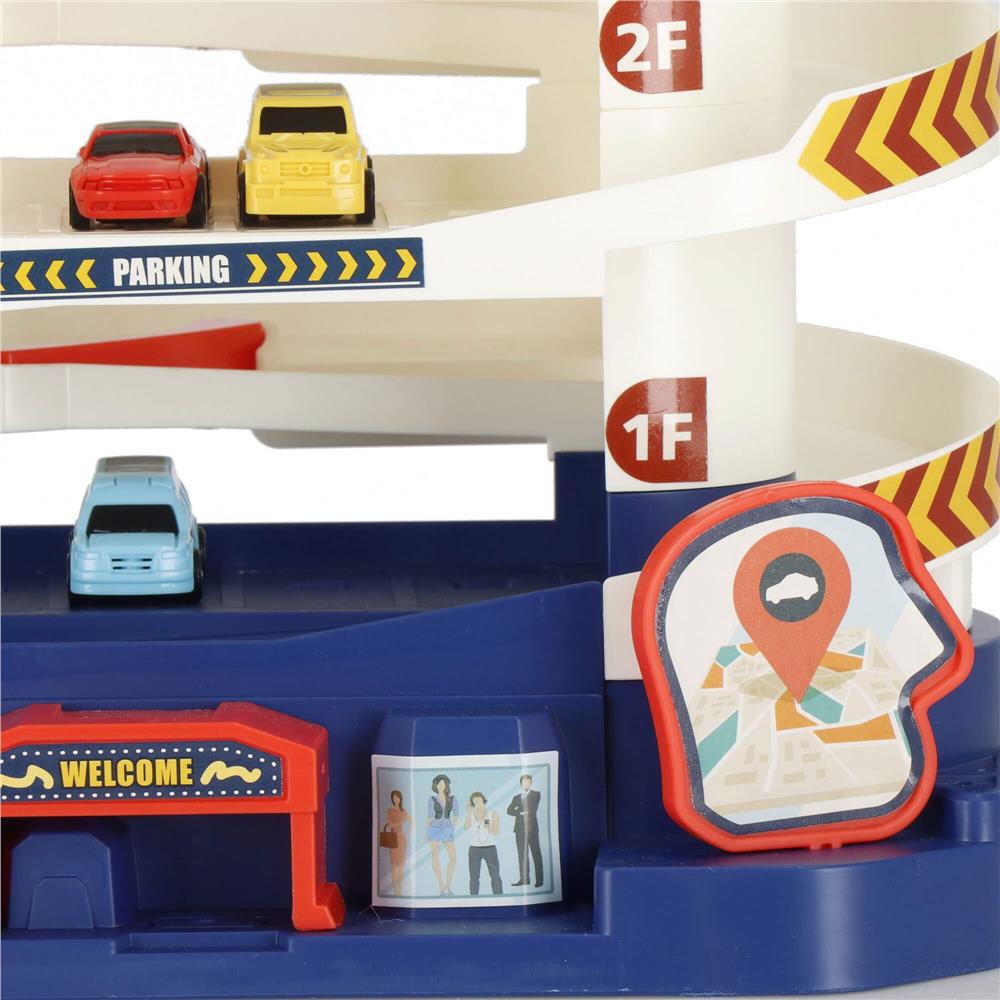 Circuit cu parcare pentru masinute, cu lumini si sunete, 6 masinute, cu nivele cu lift de urcare [9]