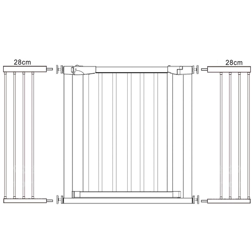 Poarta de siguranta Safety Gate pentru scari, ajustabila, din lemn cu structura otel, 131-138cm, negru maro [8]