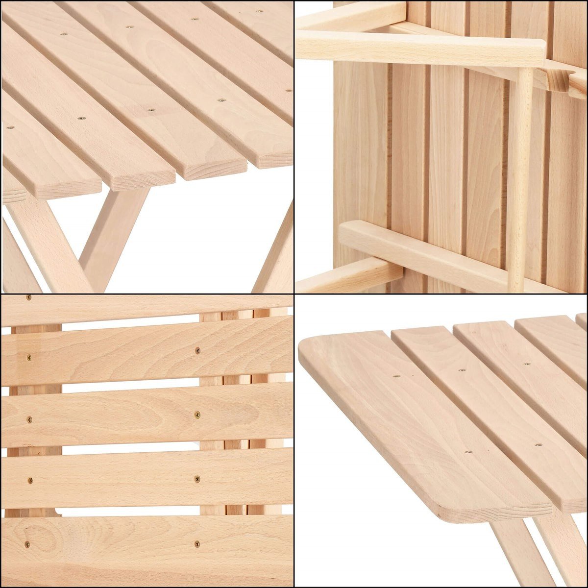 Set masa patrata plianta, cu 2 scaune pliante, gradina sau balcon Solas [10]