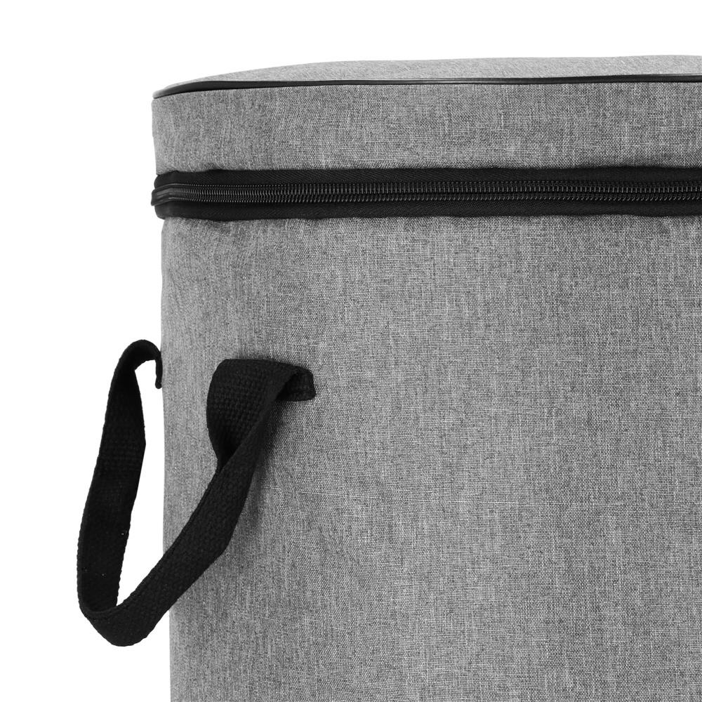 Cos depozitare haine sau jucarii, 40x33cm, bumbac si in, 43 l, gri [9]