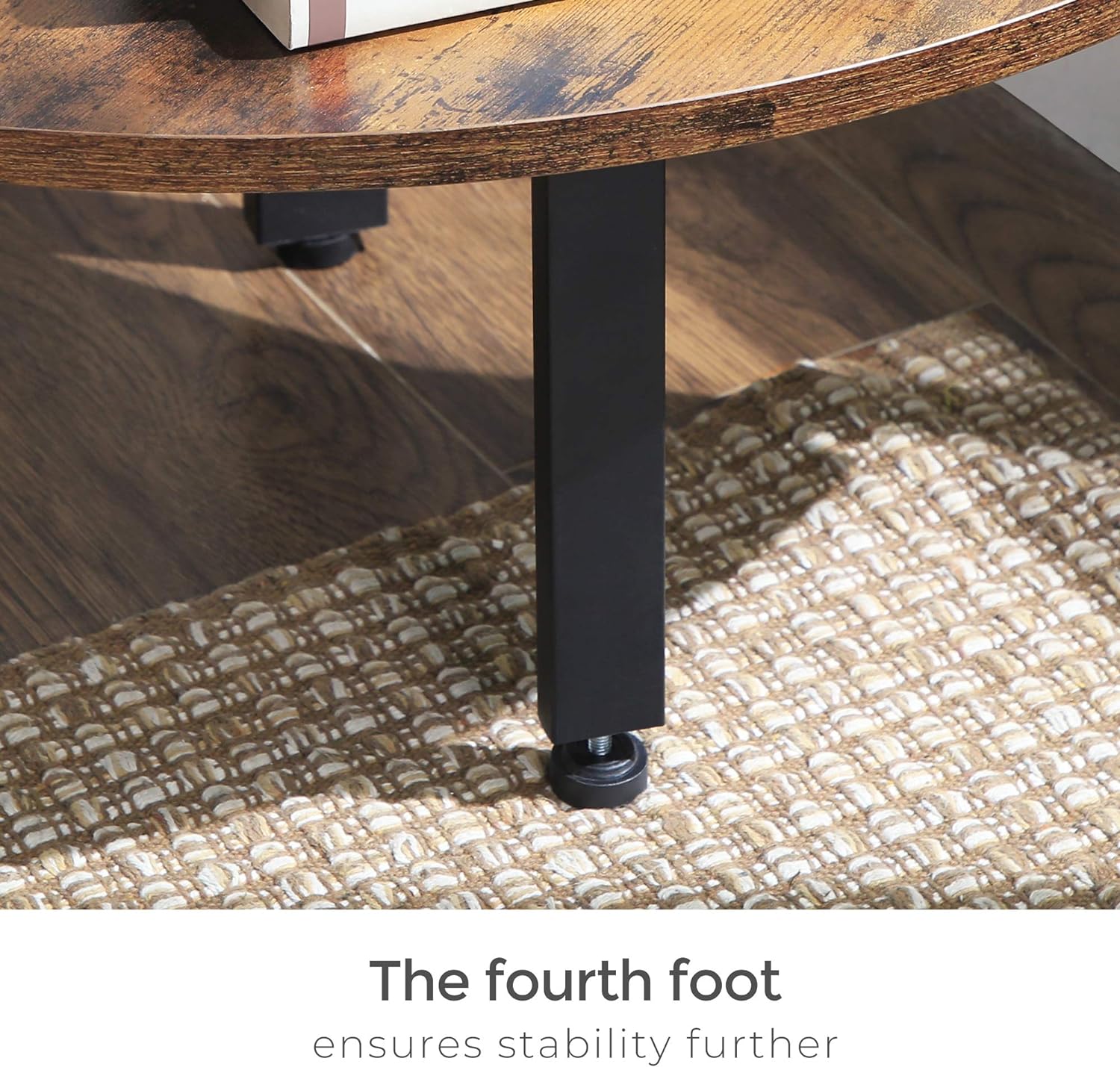 VASAGLE Raft de colt cu 5 etaje, tip biblioteca, cadru metal si polite lemn, 33x34x159cm, industrial, maro rustic si negru [9]