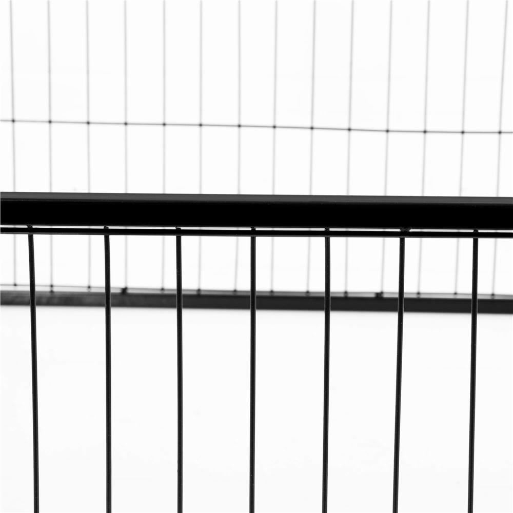 Tarc pentru animale de companie, din fier, forma configurabila, cu usa de acces, 5XL, 160x160x60cm, negru [9]