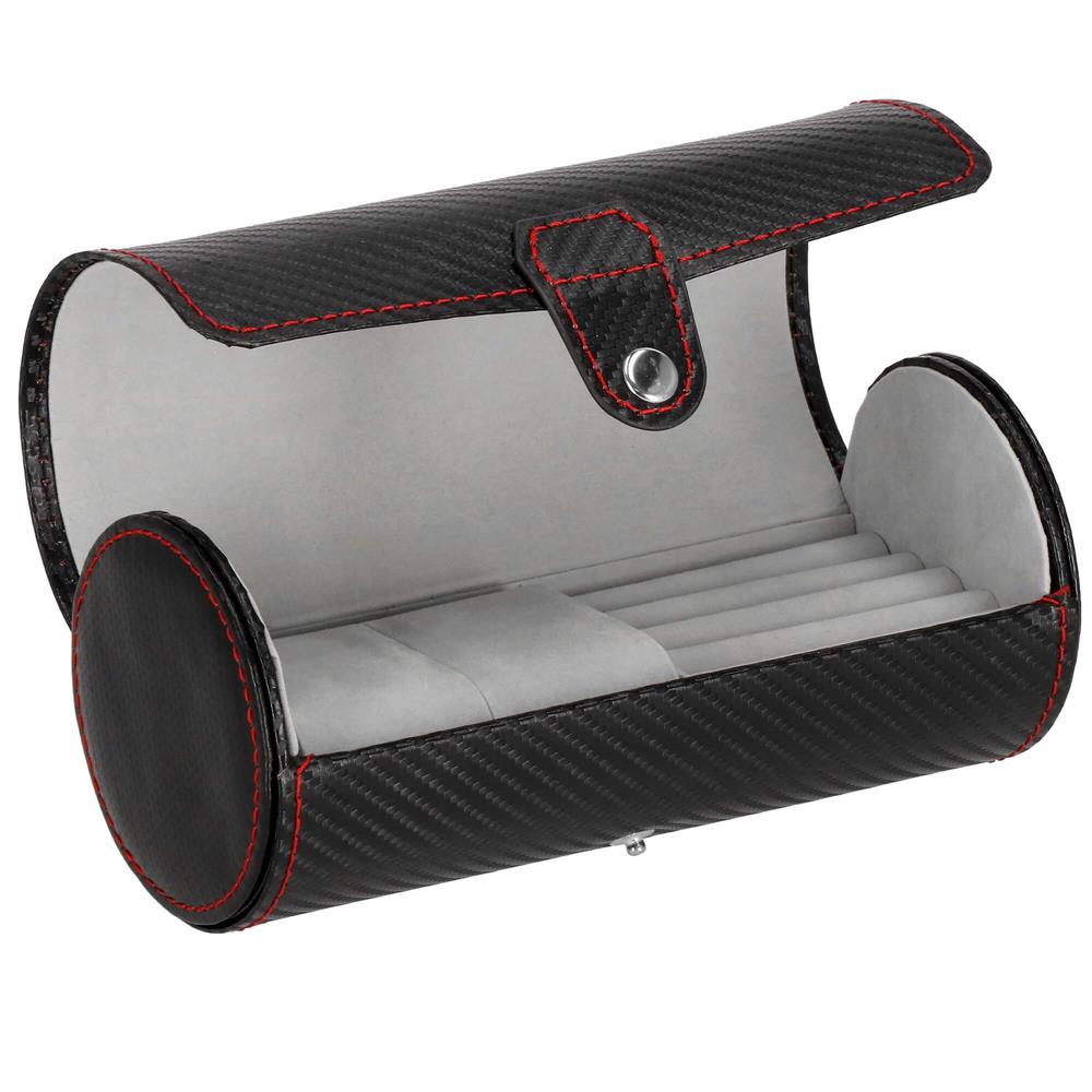 (DL) Cutie depozitare si organizare ceasuri si alte accesorii, MDF, piele ecologica, 20x9cm, negru [9]