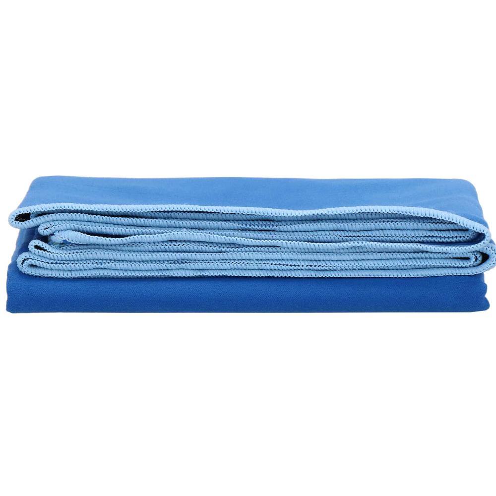 Prosop de plaja cu uscare de rapida, husa de transport, 75x150cm, albastru [10]