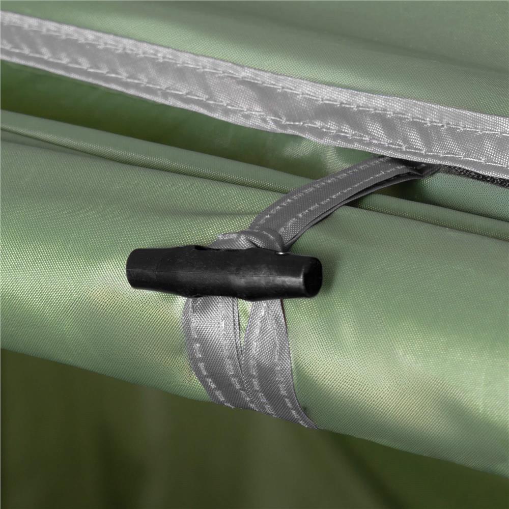 Cort camping, impemeabil, 2 camere + hol, 4 locuri, 460x200x245cm, verde [7]