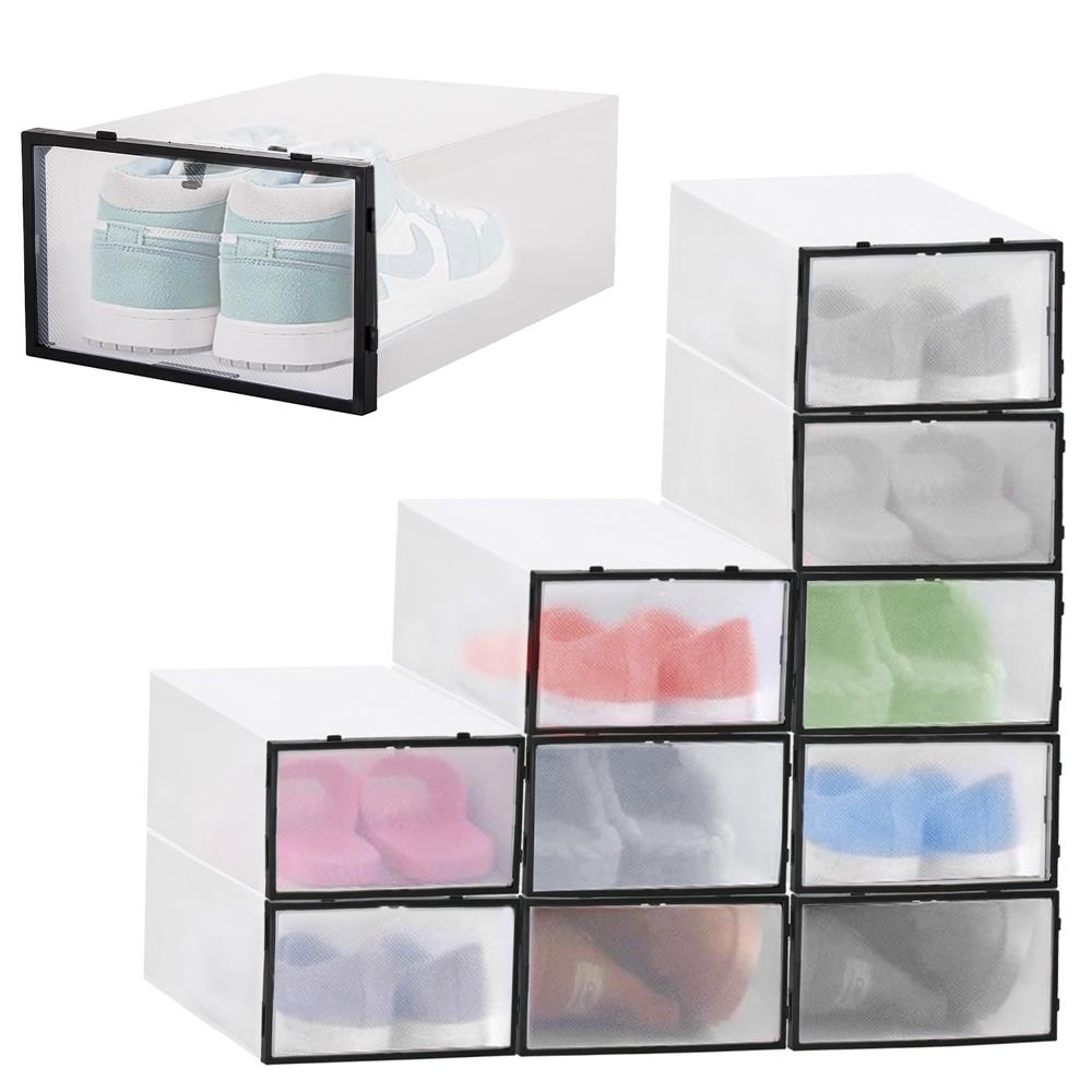 Set 10 cutii organizare pentru pantofi, 34x23x13, transparent [7]