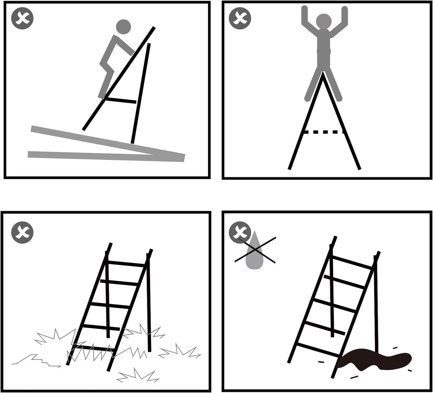 SONGMICS Scara pliabila cu 2 trepte, cauciuc antiderapant, cu maner, sarcina 150 kg, otel, 50x60x44cm, gri si negru [9]