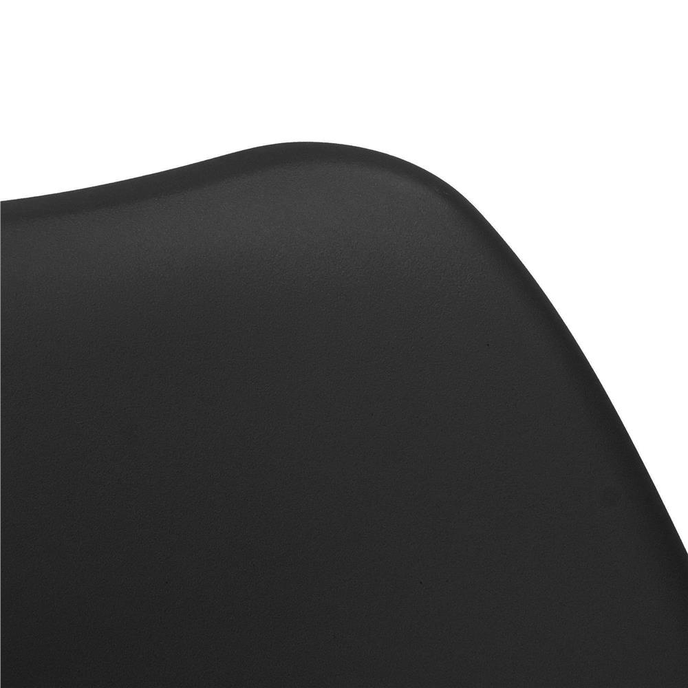 Set 4 scaune dining Verdhe pentru bucatarie cu perna tapitata cu piele ecologica, 44x82cm, negru [9]