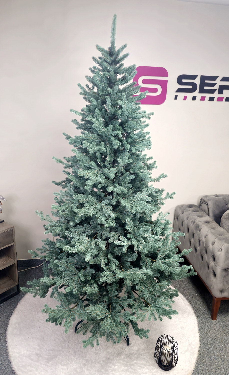 Brad artificial Christmas Deluxe by Sersimo, Viena Select argintiu, integral 3D, 230cm [3]