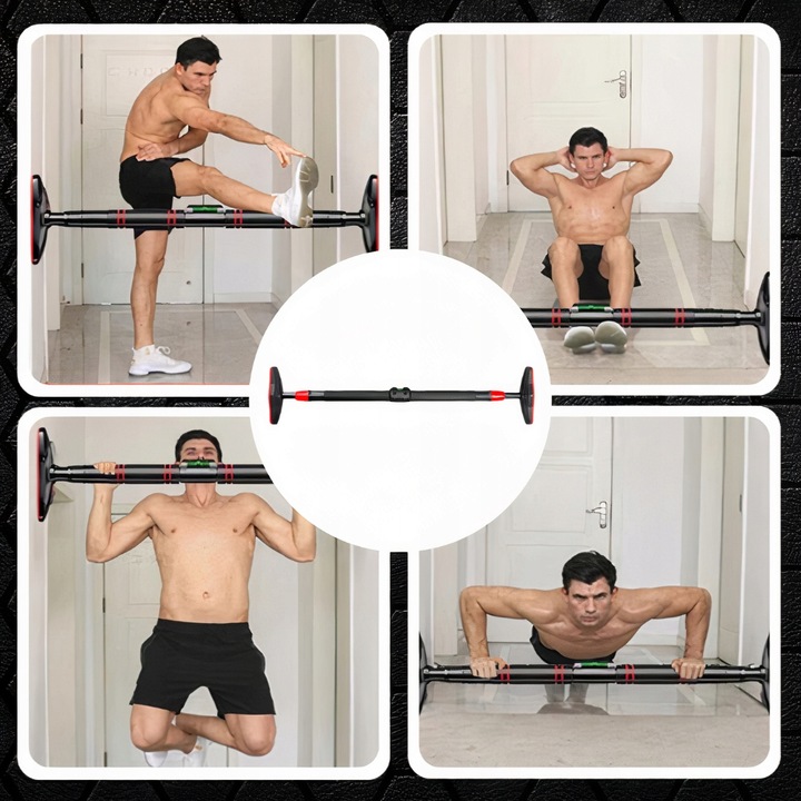 Bara tractiuni telescopica pentru usa, din otel cu capete cauciuc, lungime 71-105 cm [9]