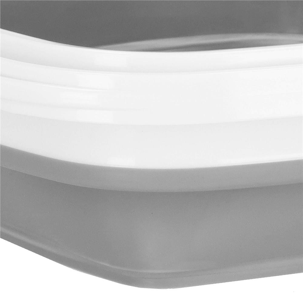 Lighean pliabil, patrat, din plastic si silicon, 21x17cm, 3litri, gri [9]