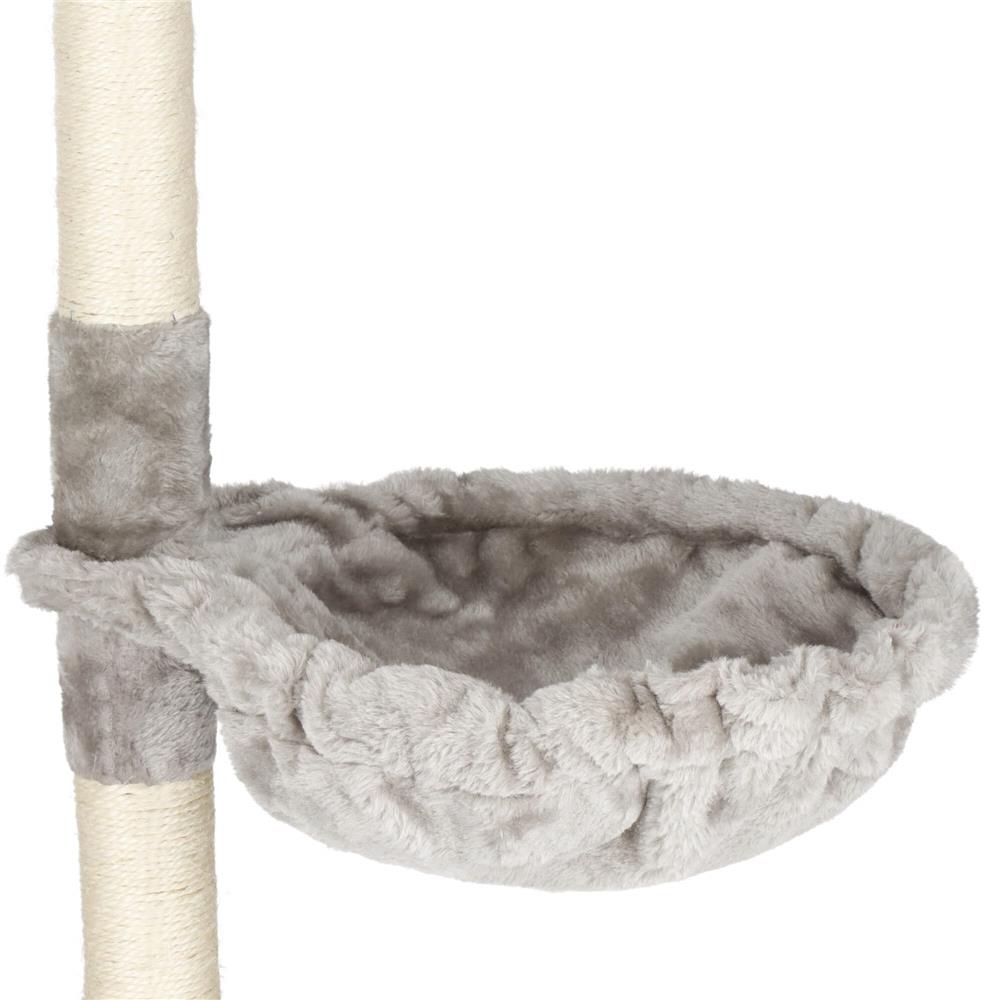 Ansamblu de joaca pentru pisici, cu loc pentru zgariat, ascuns, culcus, sfoara, 96cm, gri [9]