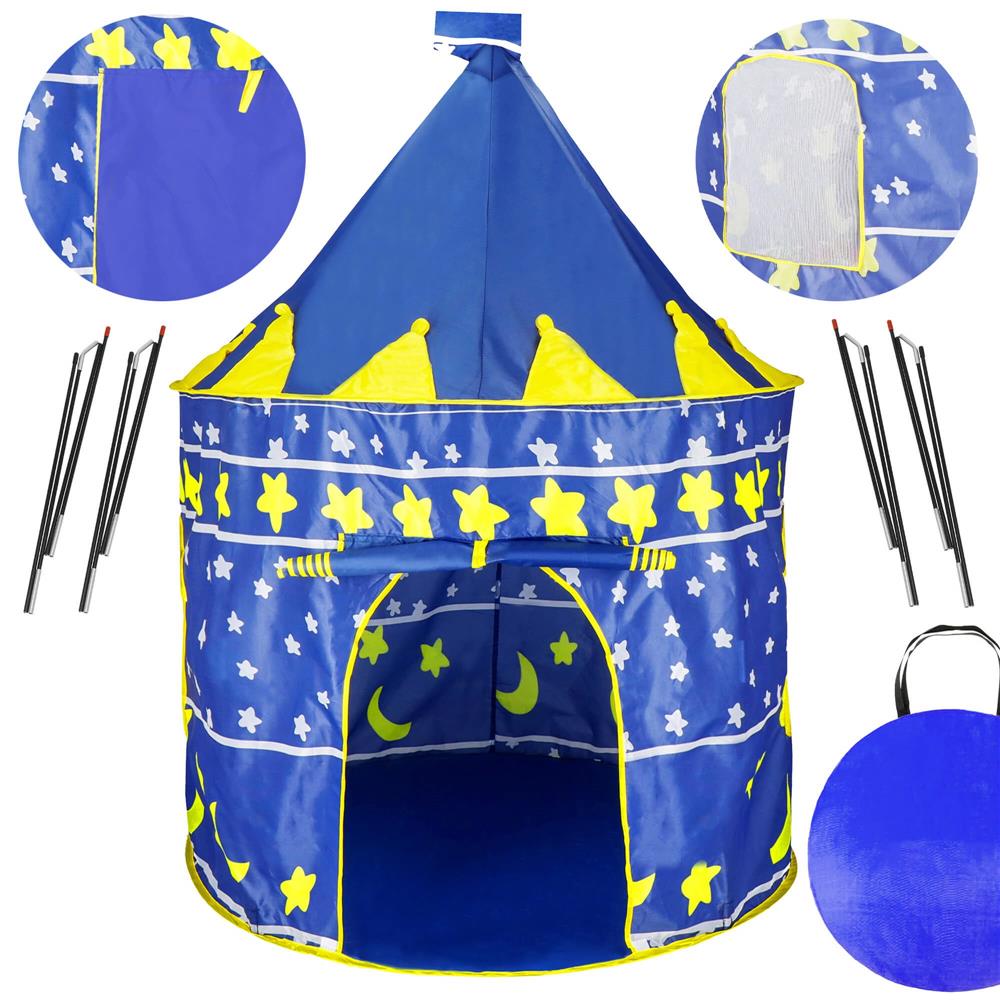 Cort Castel de joaca pentru copii, pliabil, 100x140 cm, albastru [15]