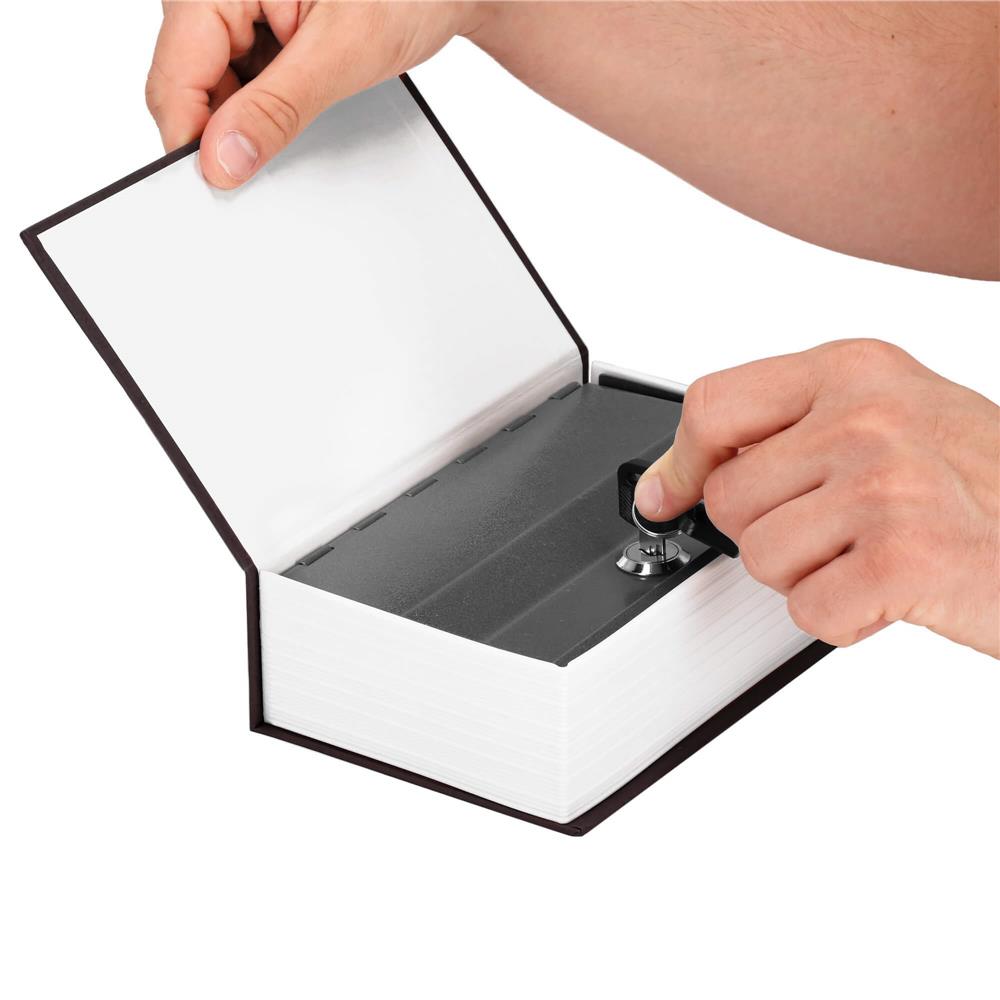 Caseta de valori, cutie metalica cu cheie, portabila, tip carte, Dictionar, negru, 24x15.5x5.5 cm [9]