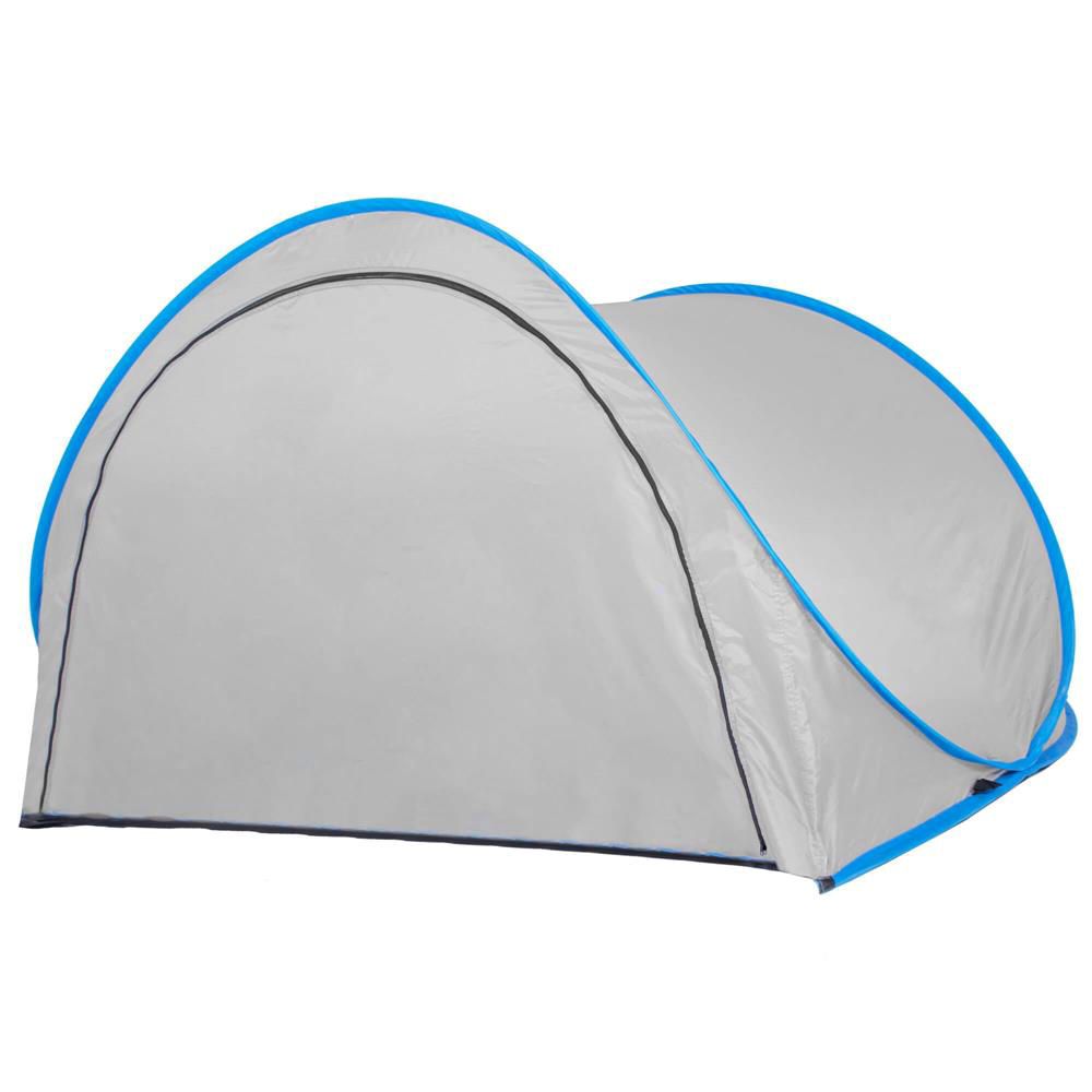 Cort plaja si picnic semi-deschis Sersimo, protectie UV, 200x120x110cm, gri [15]