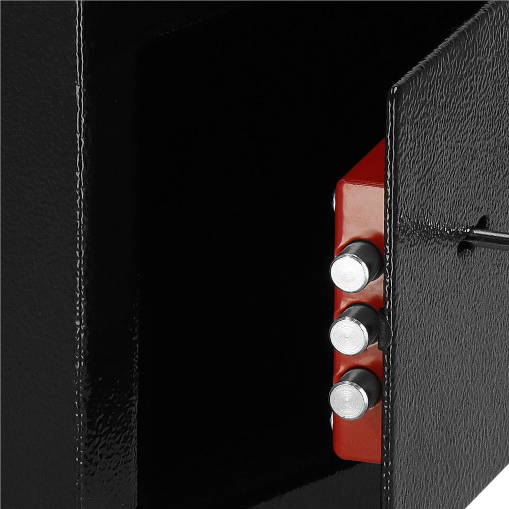 Seif standard cu cheie, 170x230x170 mm, Otel, Negru [5]