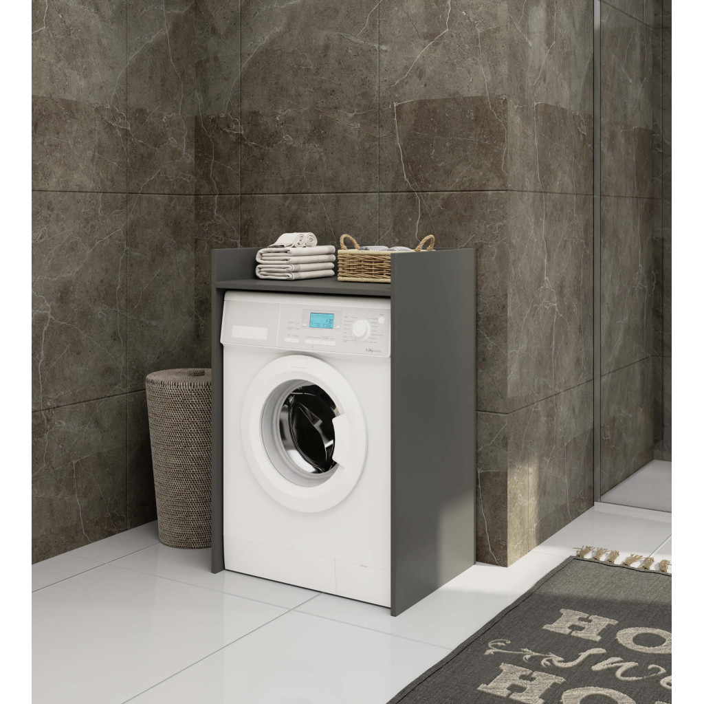 Masca pentru masina de spalat cu polita, PAL laminat, 64x50x98 cm, gri grafit [4]