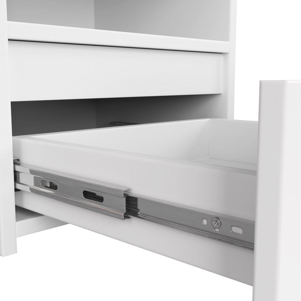 Noptiera cu sertar, PAL laminat, 40x35x40 cm, alb [6]