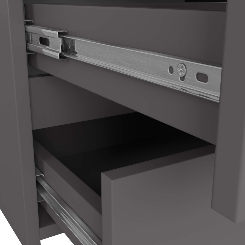 Comoda cu 6 sertare, PAL laminat, 100x35x57 cm, gri [4]