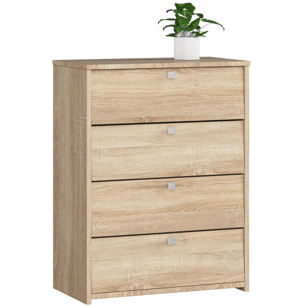 AKORD Mobilier - Dulap pantofi cu 4 usi rabatabile, PAL laminat, 60x33x80 cm, stejar sonoma