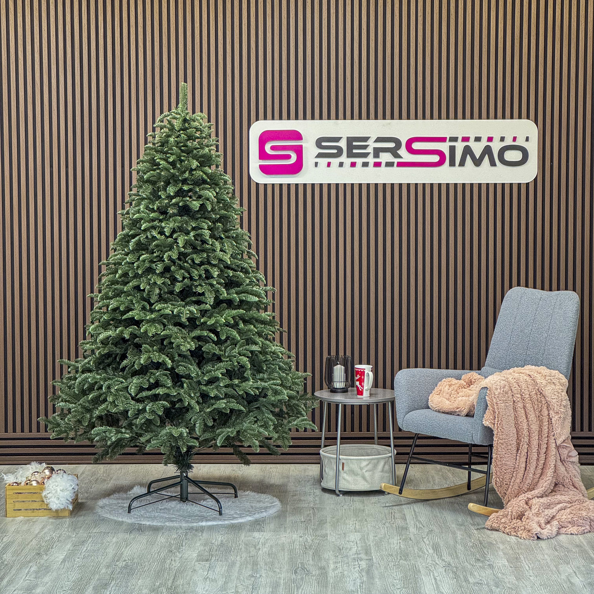 Brad artificial Christmas Deluxe by Sersimo, Alaska, verde, mix 2D+3D, 210 cm [7]