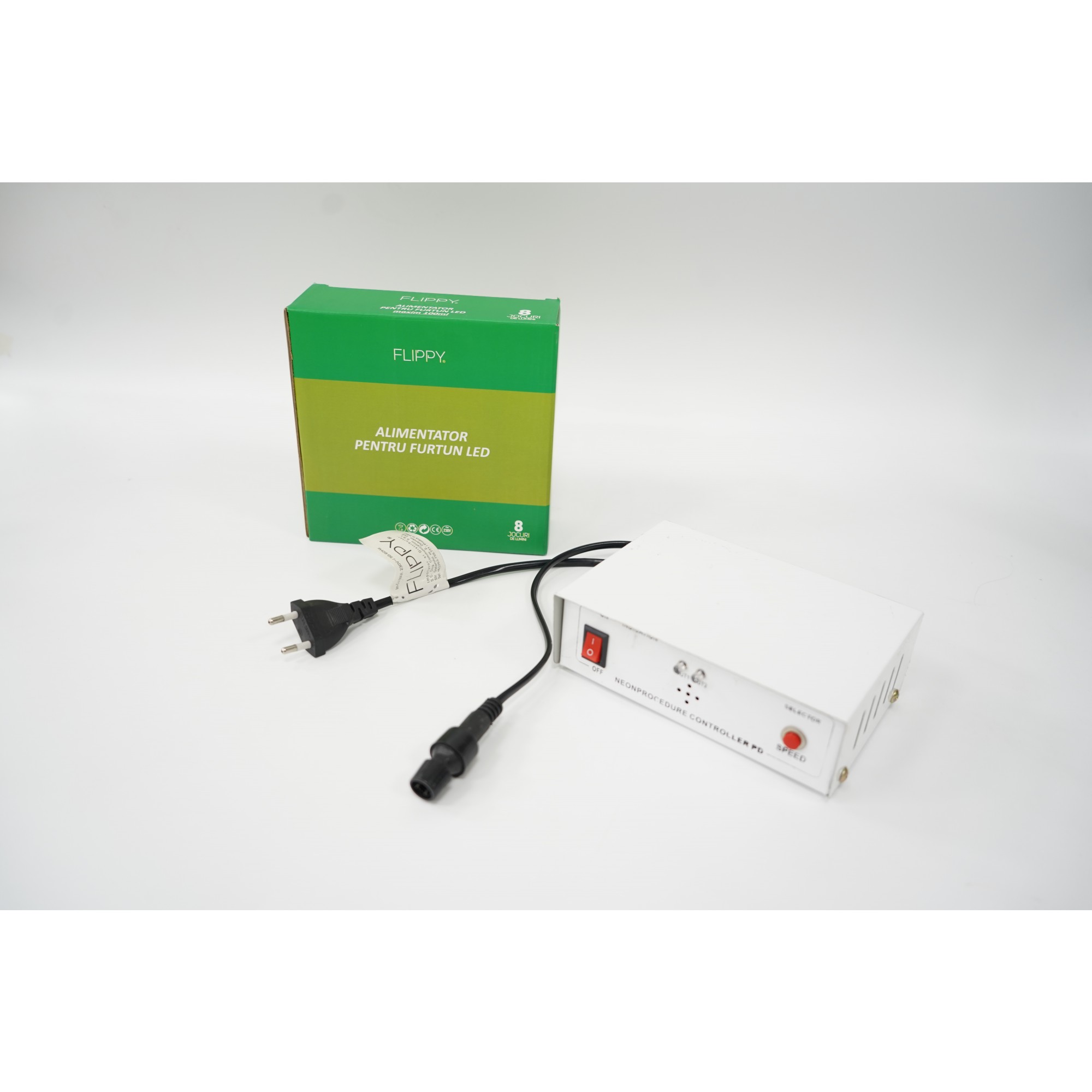 Alimentator pentru futun luminos, rezista pana la 100m, , 8 jocuri de lumini, negru [4]