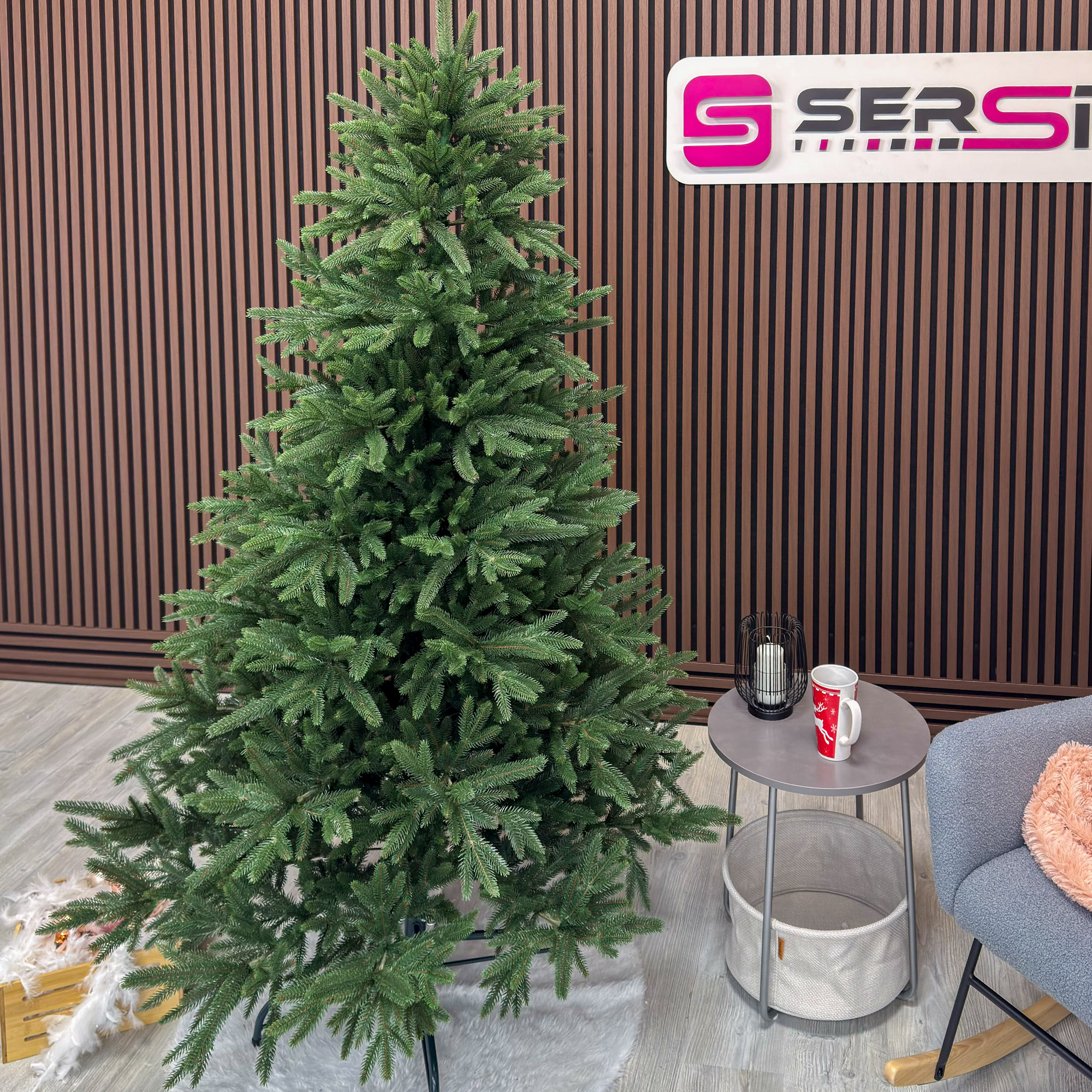 Brad artificial Christmas Deluxe by Sersimo, Alpine, verde, integral 3D, 210 cm [9]