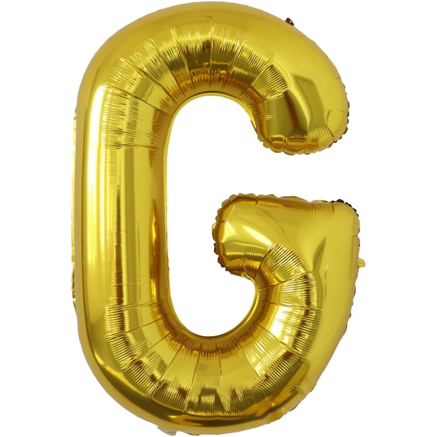 Litere - Balon Folie Metalizata Litera G, , 80 cm, Umflati cu Heliu sau Aer, Ambalaj Individual, Pai inclus, Auriu