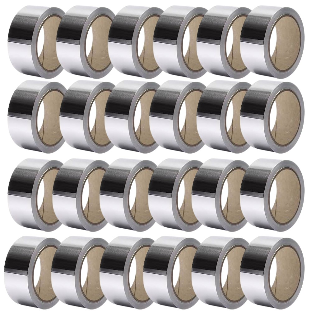 ✨TOATE PRODUSELE✨ - Set 24 Role Banda Adeziva de Aluminiu, Rezistenta UV, Aderenta, Izolare, Protectie, 50mmx50m, Argintiu