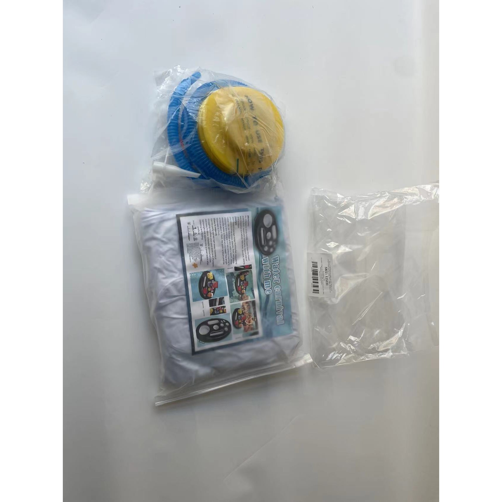 Bar gonflabil/Suport de pahare plutitor, , cu 9 compartimente, pompa inclusa, PVC, Negru, 25x18,5x4 cm [6]