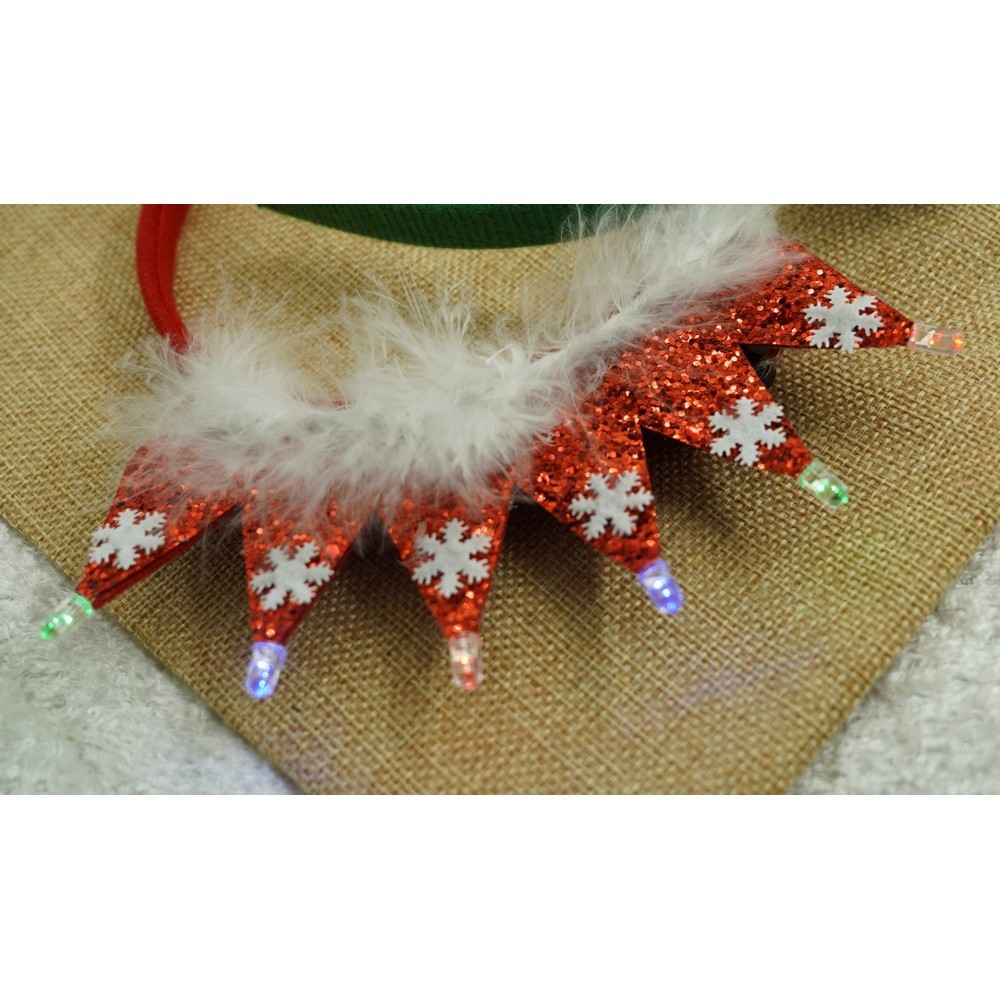 Bentita/cerc de Craciun, culoare rosie, marime standard,  [9]