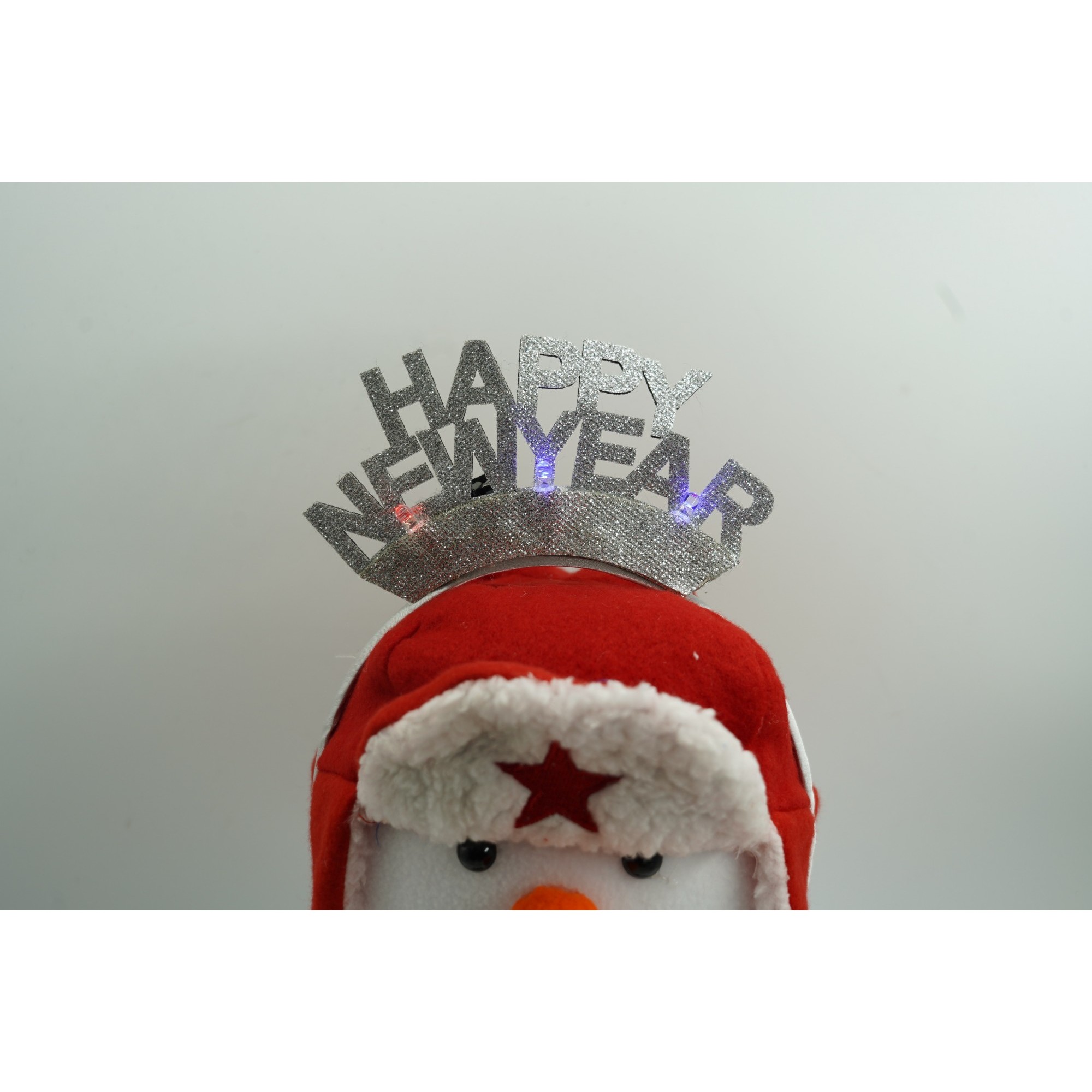 Bentita/cerc Happy Newyear, culoare gri metalic, marime standard,  [3]