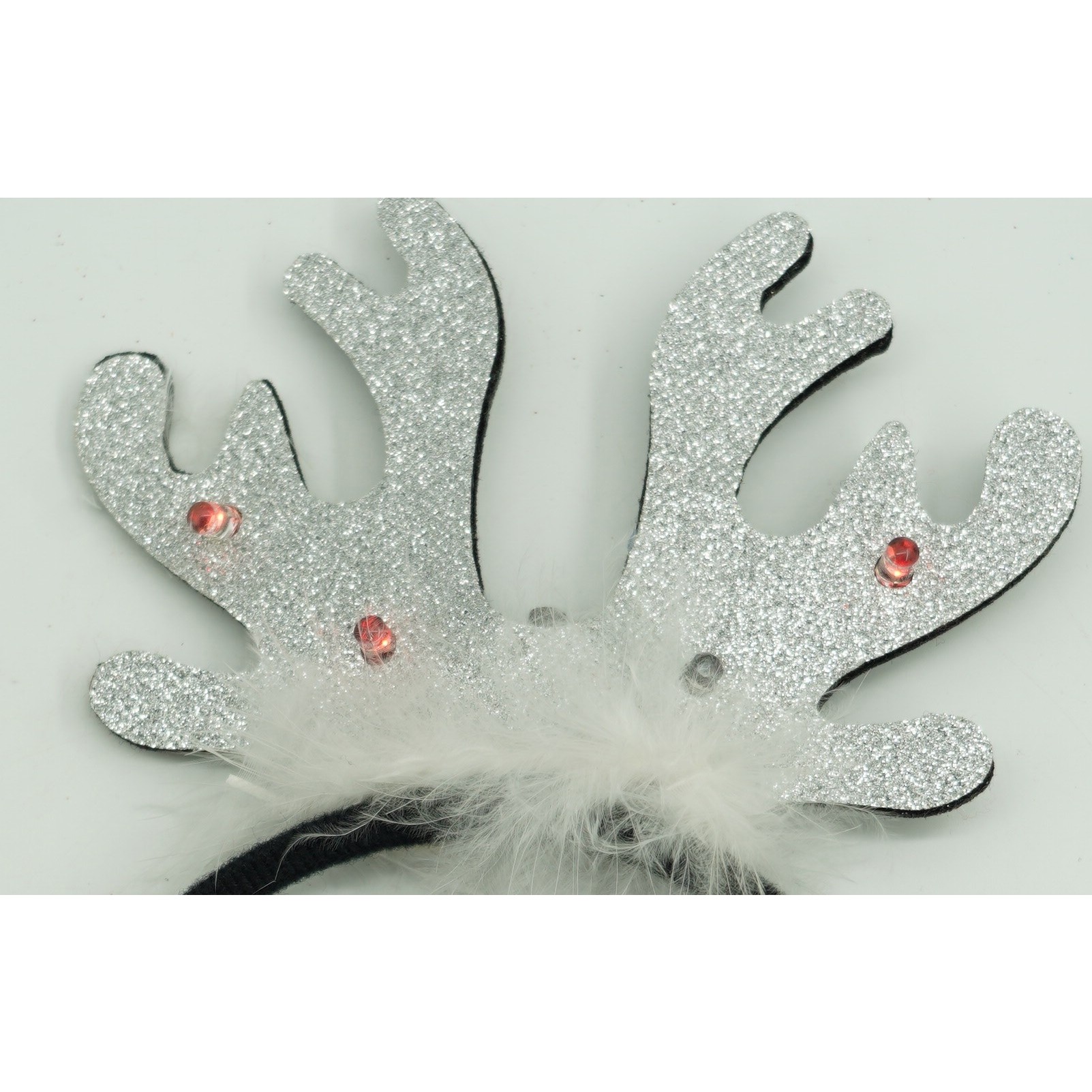 Bentita/cerc ren de Craciun, culoare negru cu gri metalic, marime standard,  [5]