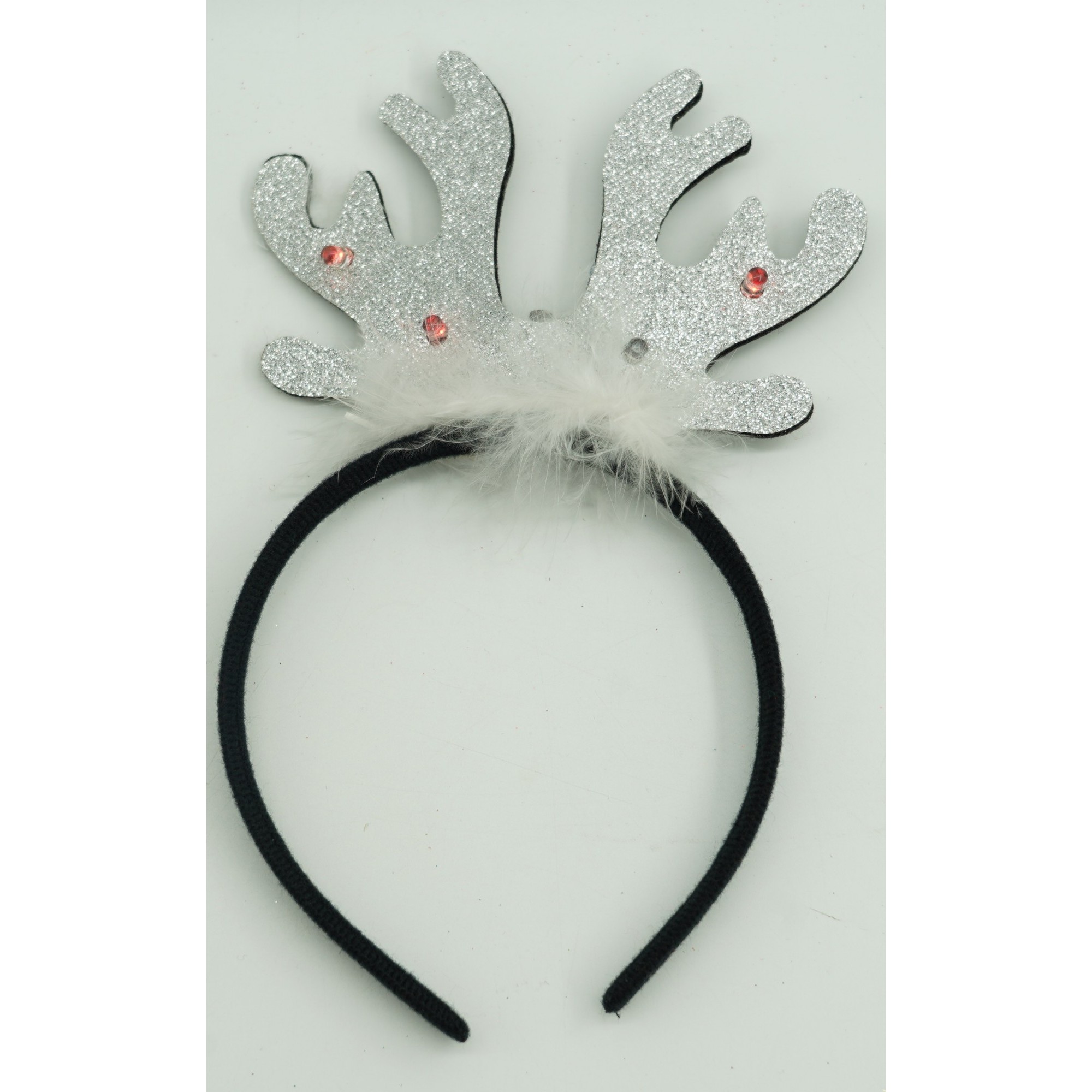 Bentita/cerc ren de Craciun, culoare negru cu gri metalic, marime standard,  [2]