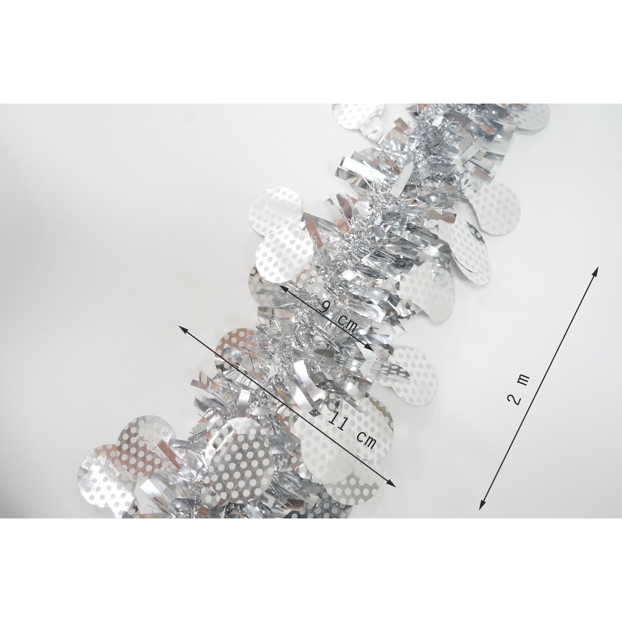 Beteala Craciun, , argintiu, marimea: 2 m x 11 cm x 9 cm material:folie PVC, interior/exterior [6]