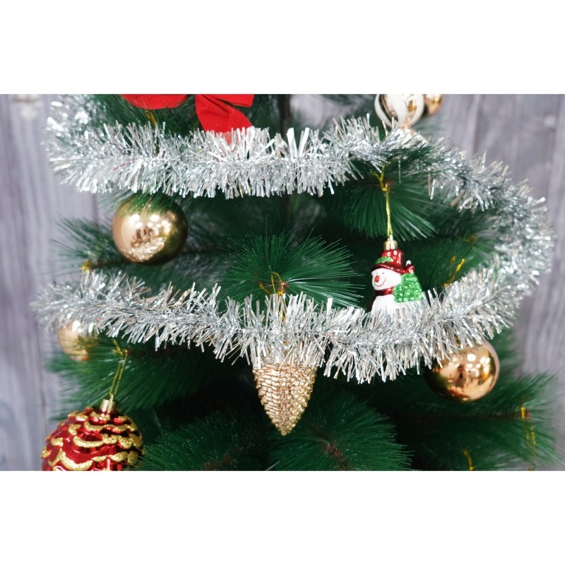 Beteala Craciun, , argintiu, marimea: 2 m x 5 cm material:folie PVC, interior/exterior [9]