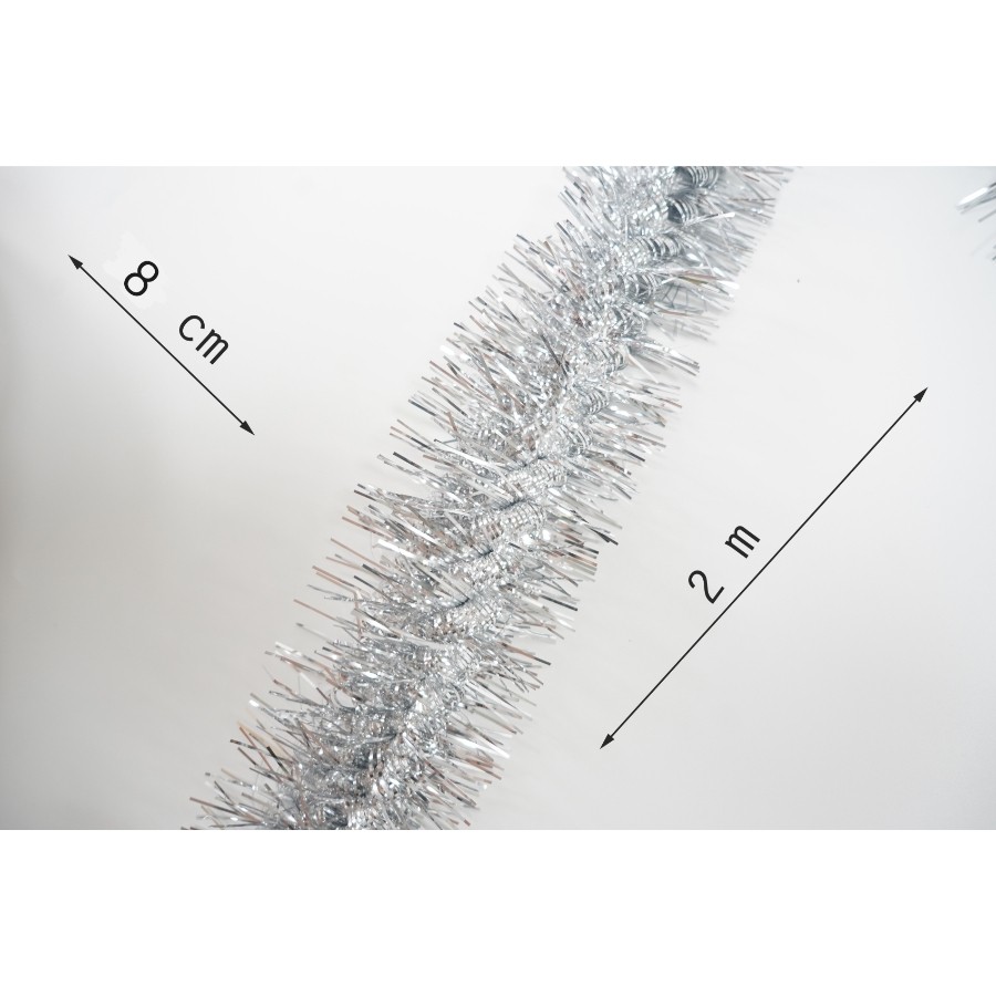 Beteala Craciun, , argintiu, marimea: 2 m x 8 cm material:folie PVC, interior/exterior [11]