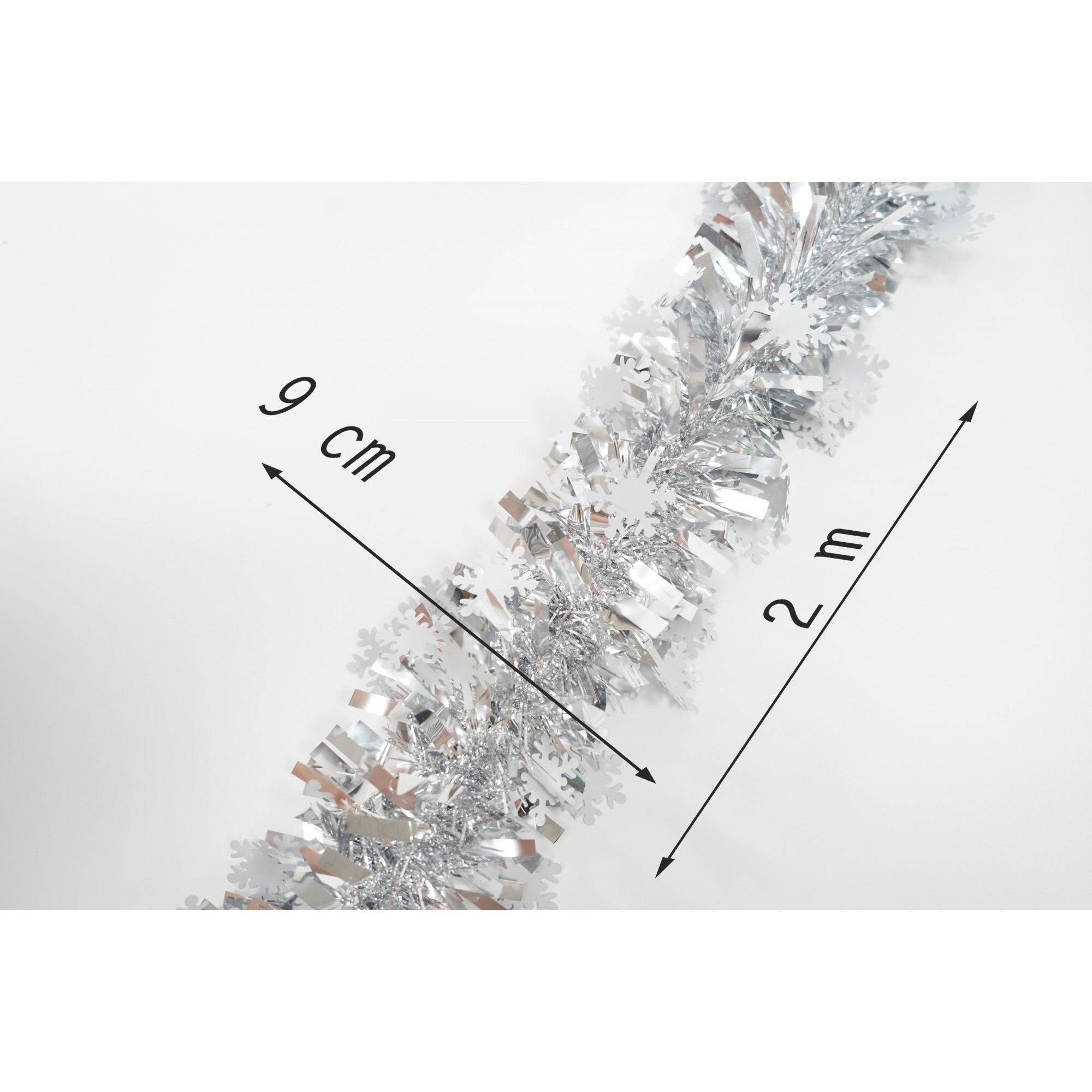 Beteala Craciun, , argintiu, marimea: 2 m x 9 cm x 9 cm material:folie PVC, interior/exterior [6]