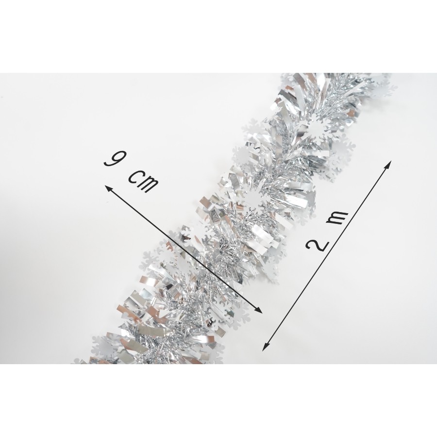 Beteala Craciun, , argintiu, marimea: 2 m x 9 cm x 9 cm material:folie PVC, interior/exterior [11]