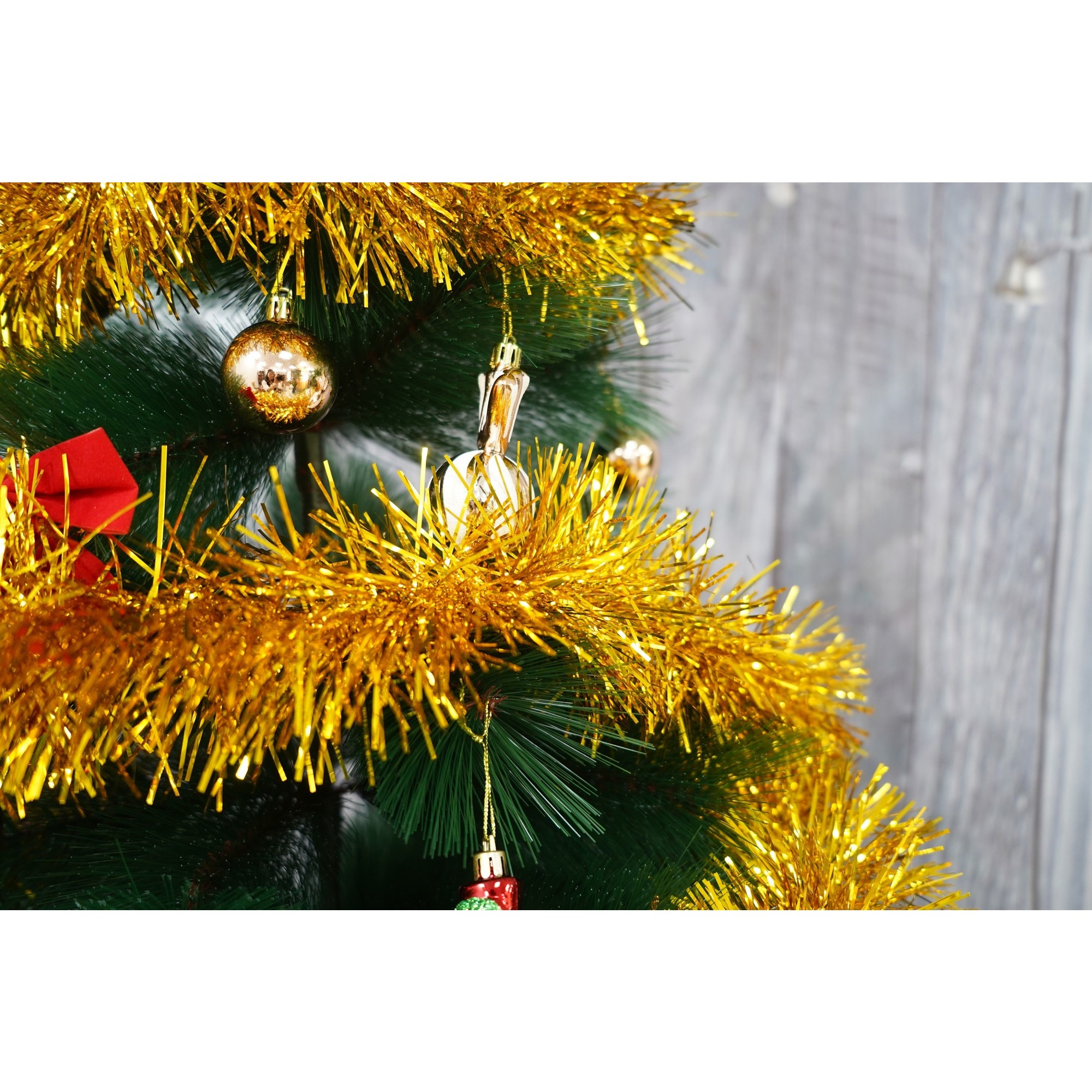 Beteala Craciun, , aur, marimea: 2 m x 11 cm material:folie PVC, interior/exterior [3]