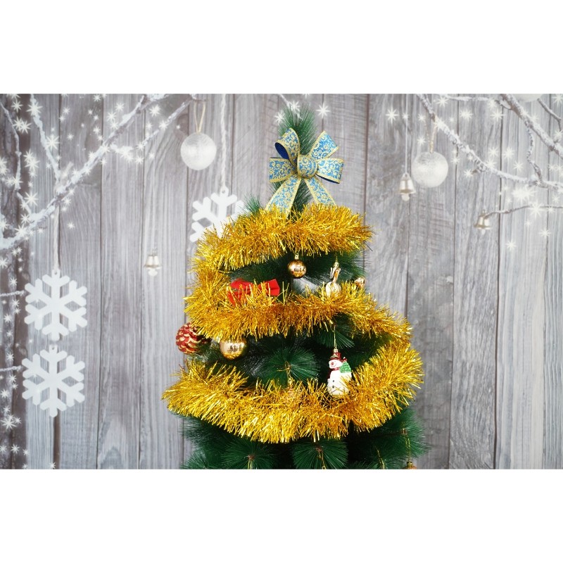 Beteala Craciun, , aur, marimea: 2 m x 11 cm material:folie PVC, interior/exterior [8]