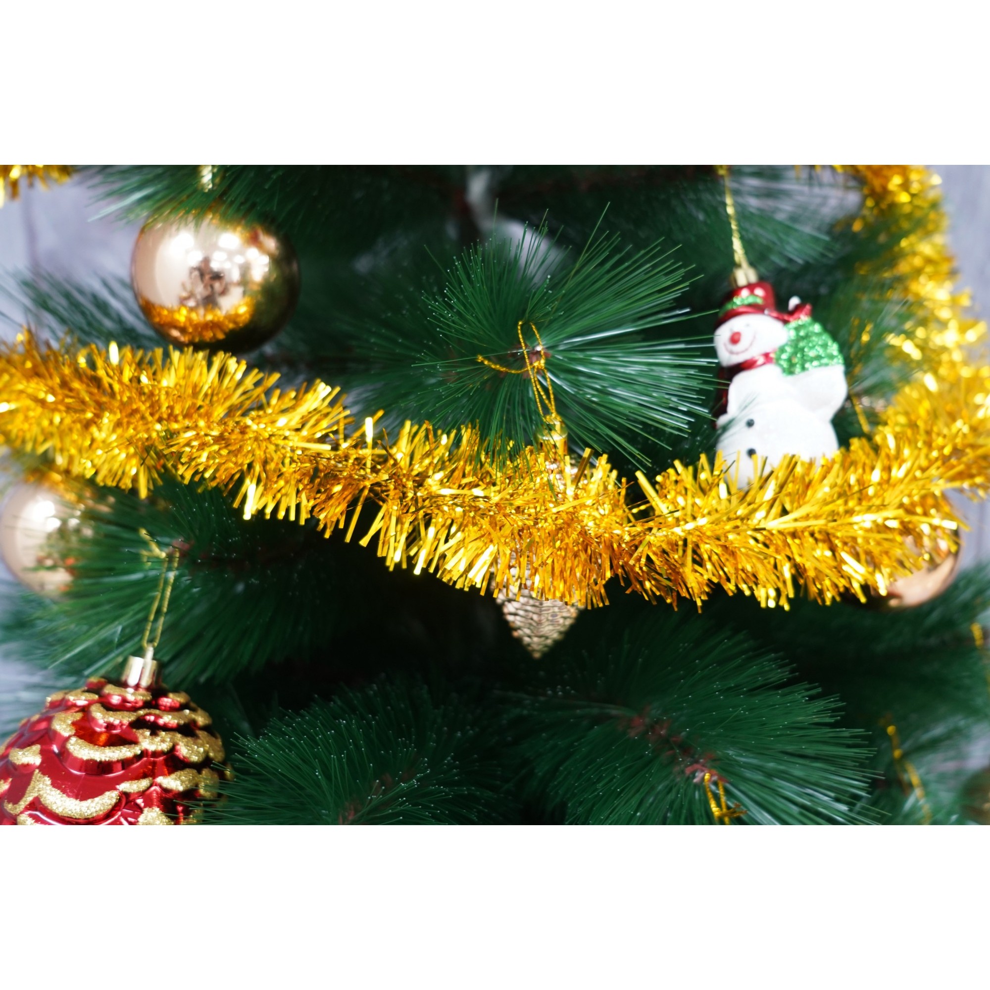 Beteala Craciun, , auriu, marimea: 2 m x 5 cm material:folie PVC, interior/exterior [5]