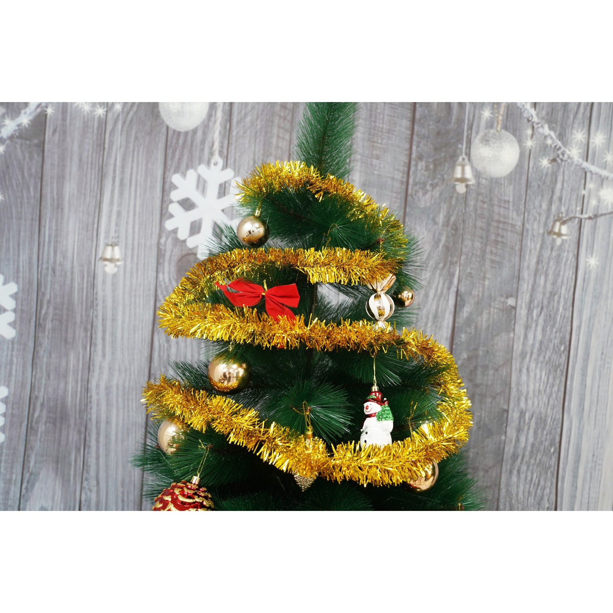 Beteala Craciun, , auriu, marimea: 2 m x 5 cm material:folie PVC, interior/exterior [2]