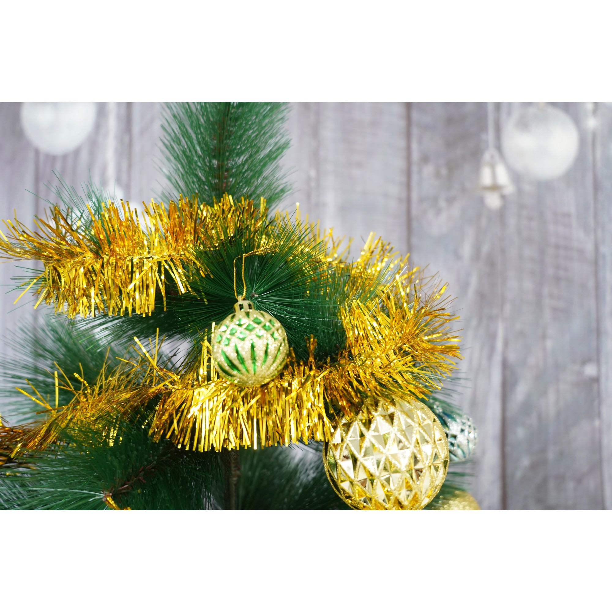 Beteala Craciun, , auriu, marimea: 2 m x 7 cm material:folie PVC, interior/exterior [4]