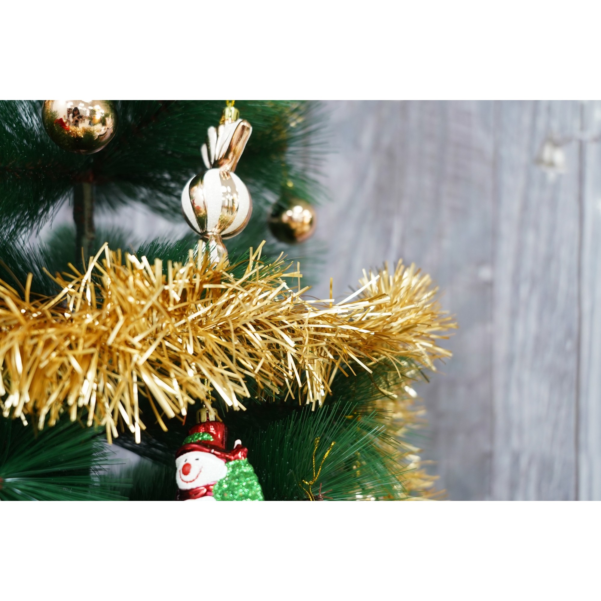 Beteala Craciun, , auriu, marimea: 2 m x 9 cm material:folie PVC, interior/exterior [4]