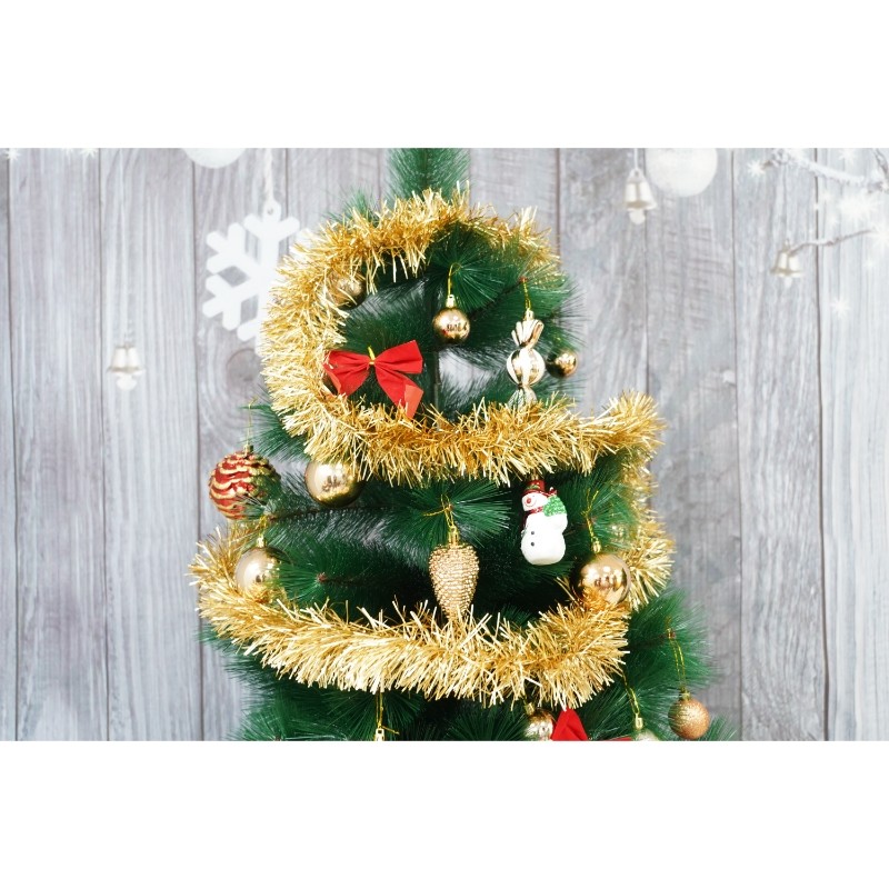 Beteala Craciun, , auriu, marimea: 2 m x 9 cm material:folie PVC, interior/exterior [8]